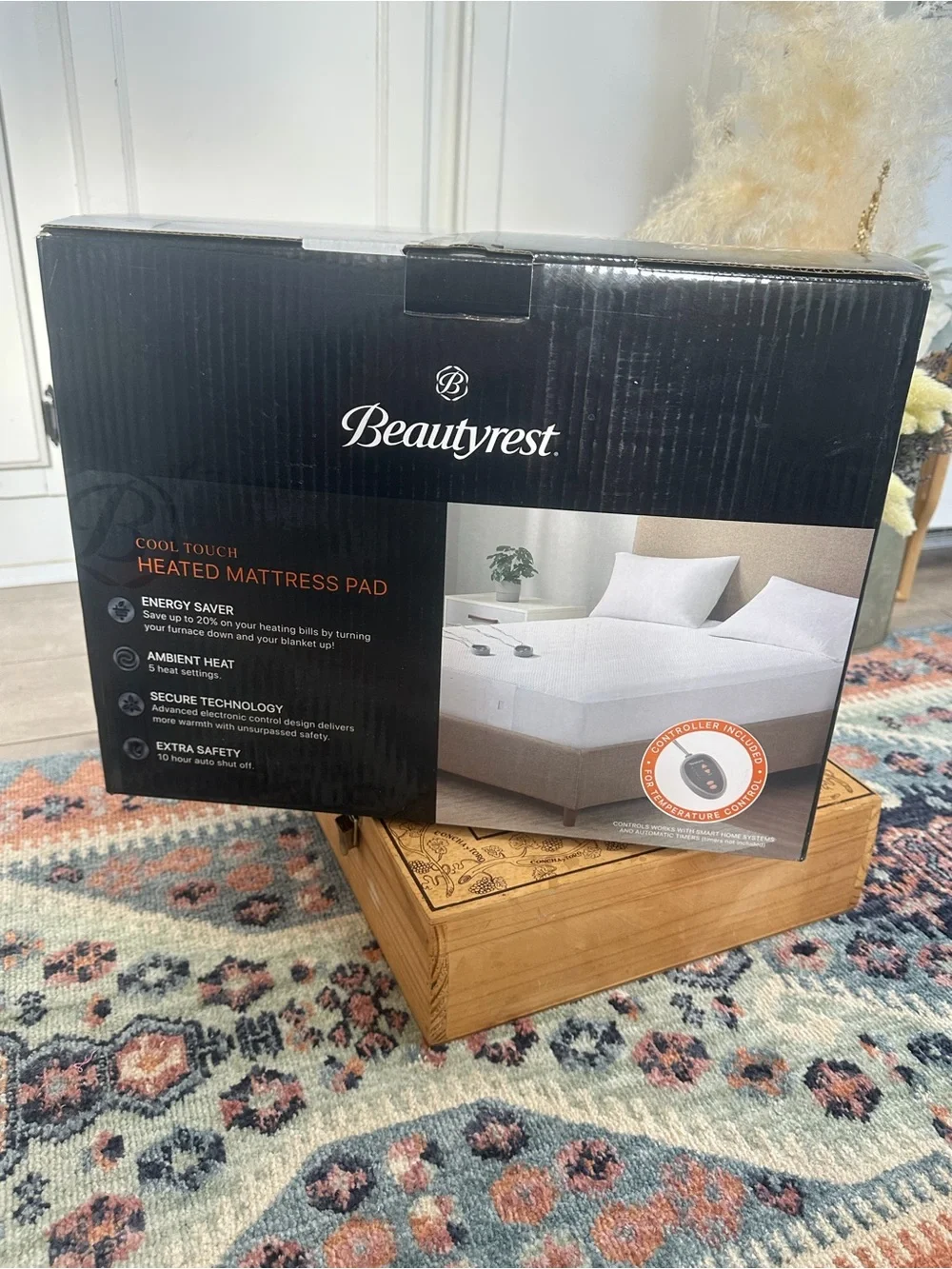 New Beauty Rest Cool Touch Heated Mattress Pad Size Twin XL New in Box